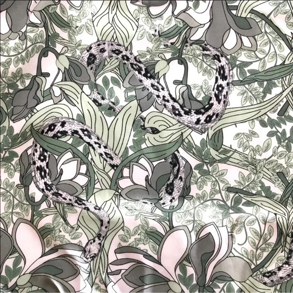 Guess Reese Snake & Vine Print Front Zipper Stripe Hem Pencil Skirt Size 2 XS - Picture 6 of 10